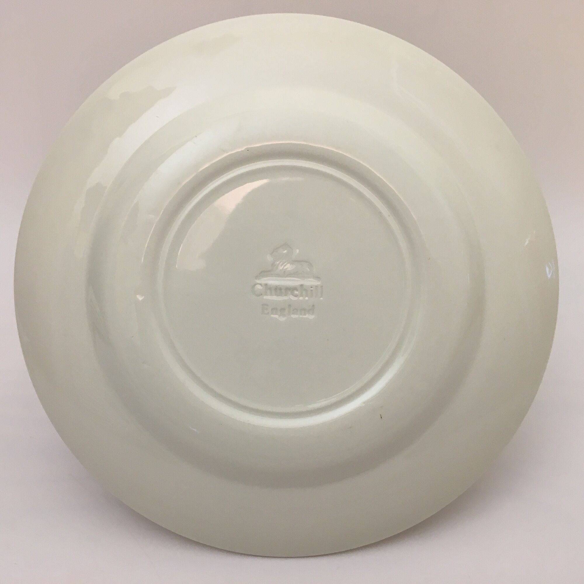 Set of 6 dessert plates stamped "Churchill-England"