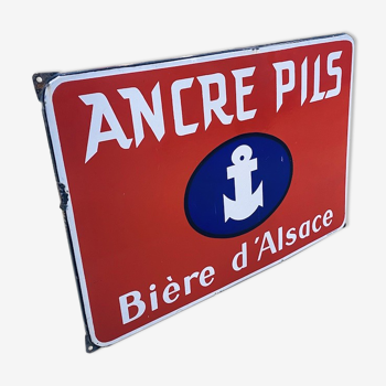 Plaque émaillée Ancre Pils 1950