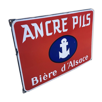 Plaque émaillée Ancre Pils 1950