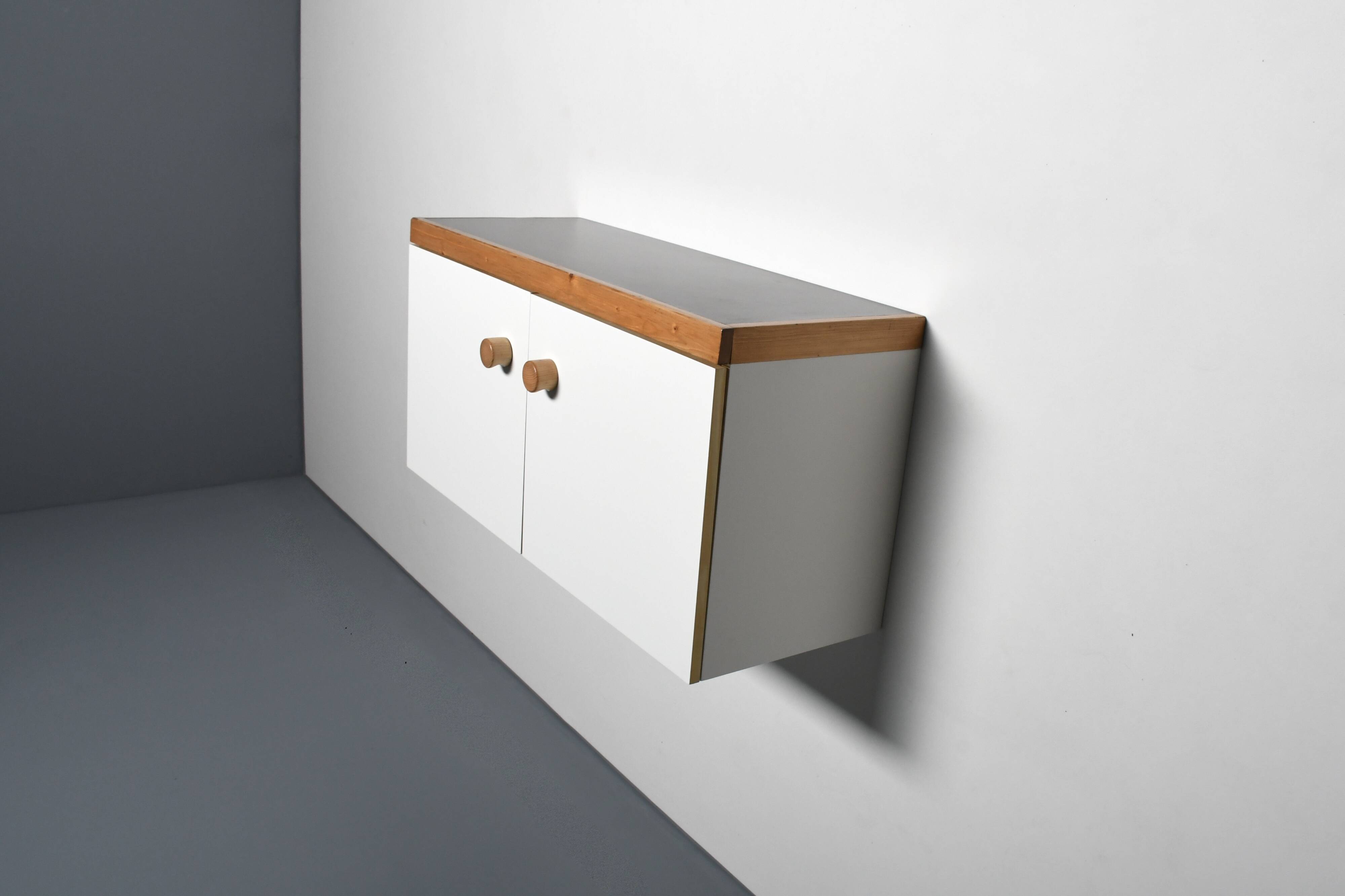 Wall Mounted 'Les Arcs’ Cabinet / Sideboard, France, 1970s