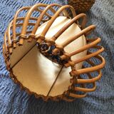 Vintage rattan pendant light