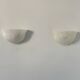 Pair of vintage alabaster wall lights, France, 1970.