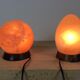 Ball and egg lamps in vintage pink salt stone