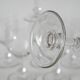 Set of 9 old wine glasses engraved in blown glass, early 20th century