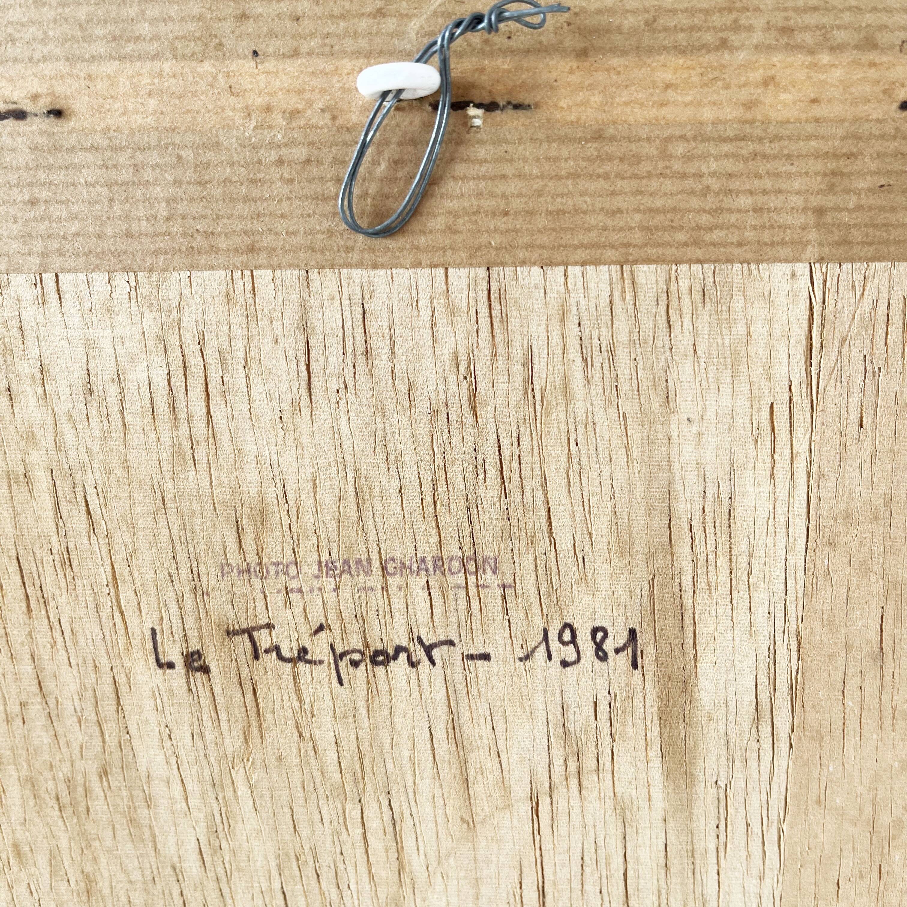 Large photograph on wooden panel Le Tréport 1980