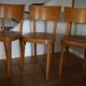 Série de 3 chaises bistrot 1950