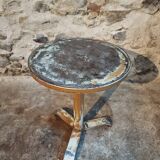Table bistrot ancienne en fer – Table à vin française, début XXe siècle