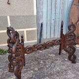 Asian table, mid-height, made of exotic wood.