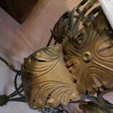 Metal and marble console