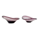 Pair of purple glass empty pockets 1960