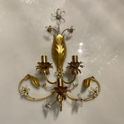 Gilded murano glass sconce