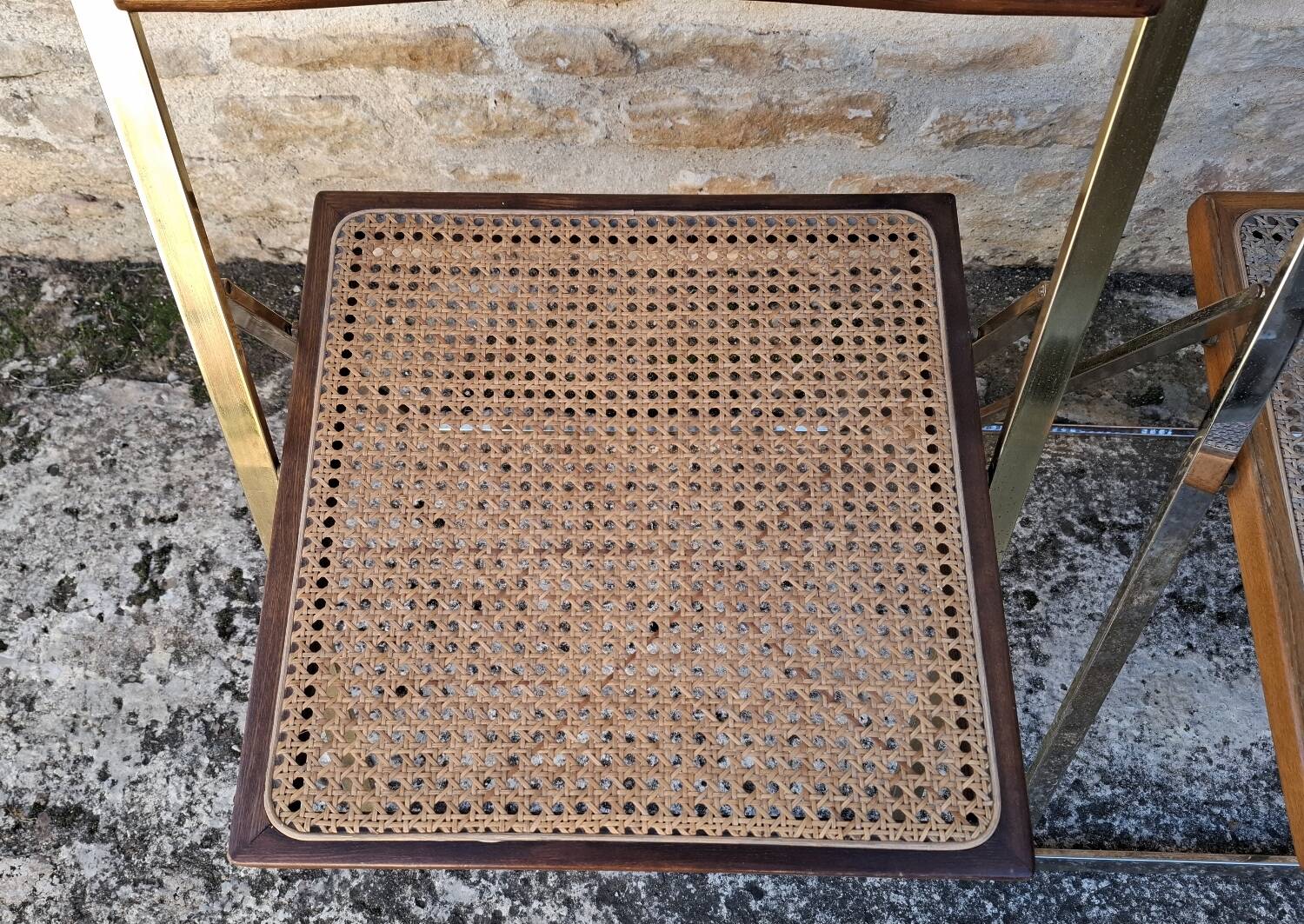 Italian cane folding chairs