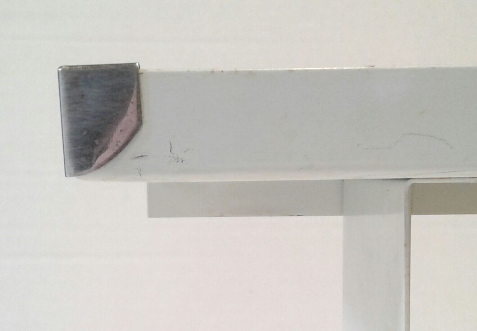 Vintage metal bathroom shelf