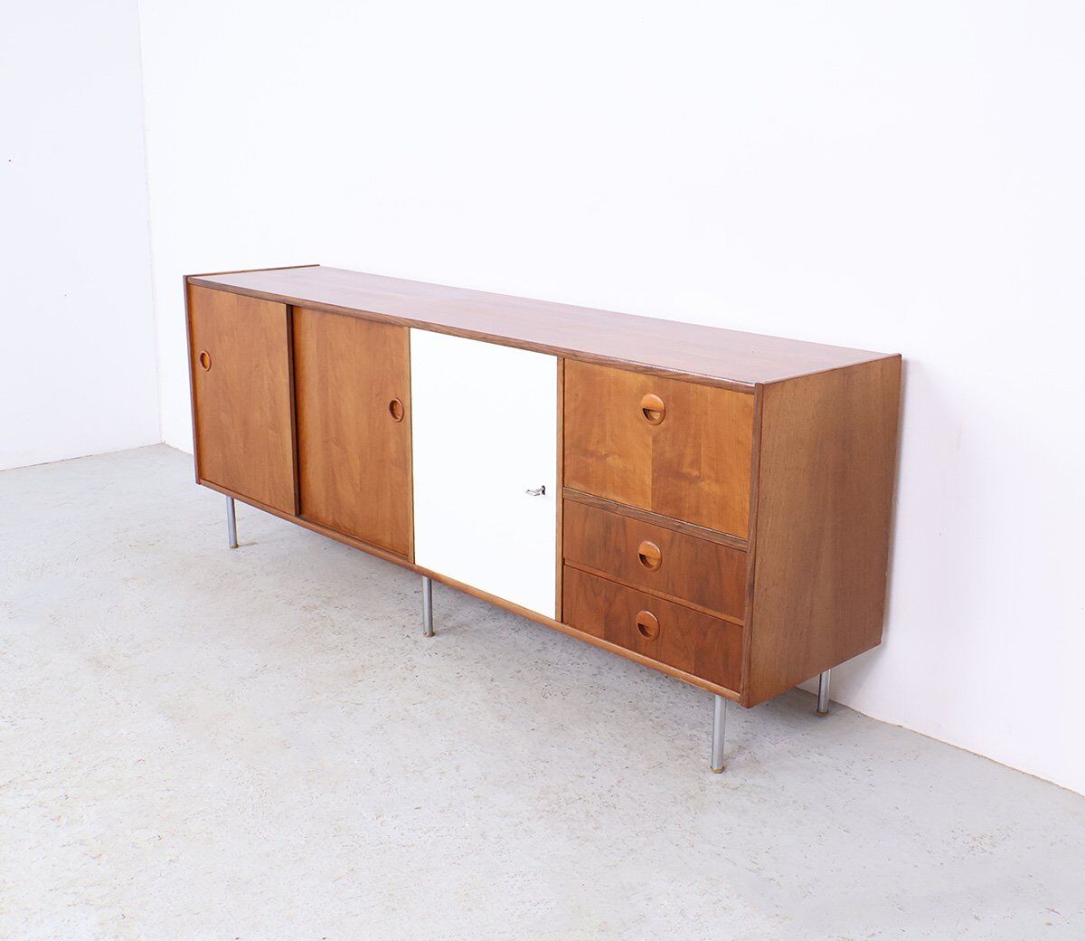 Vintage walnut sideboard by William Watting for Fristho, 1960s