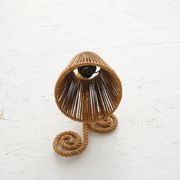 Audoux & minet rope wall light, france 1950