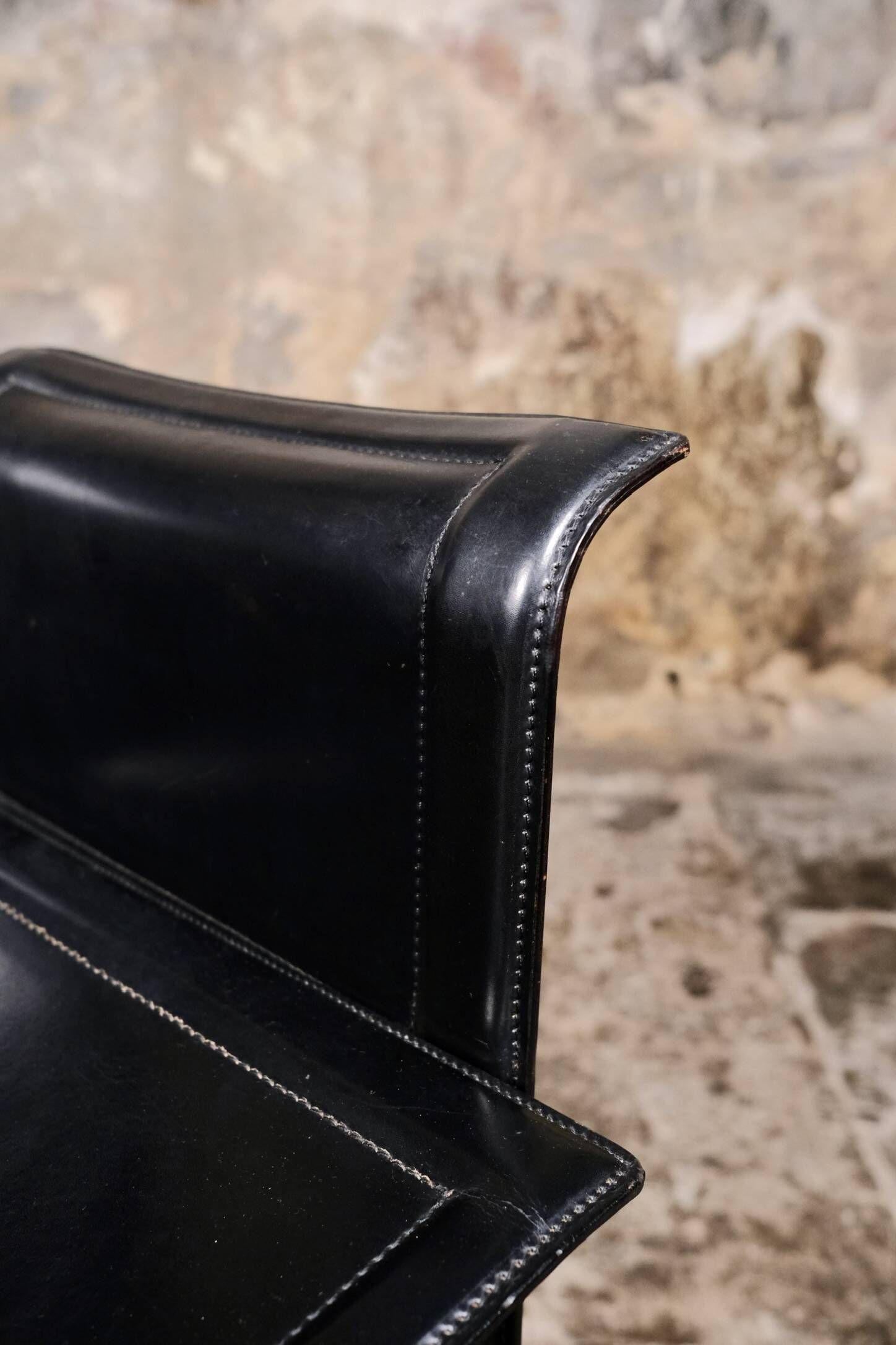 Series of 4 Korium chairs, Tito Agnoli for Matteo Grassi, 1980s