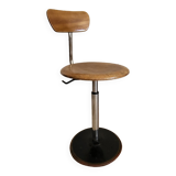 Tabouret industriel télescopique, Mirima, France vers 1950