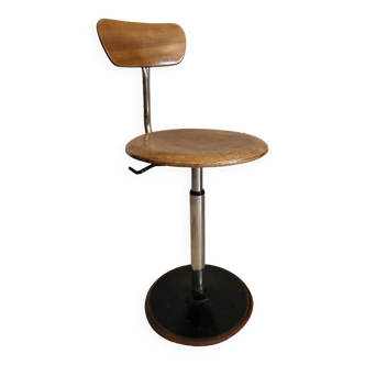 Tabouret industriel télescopique, Mirima, France vers 1950