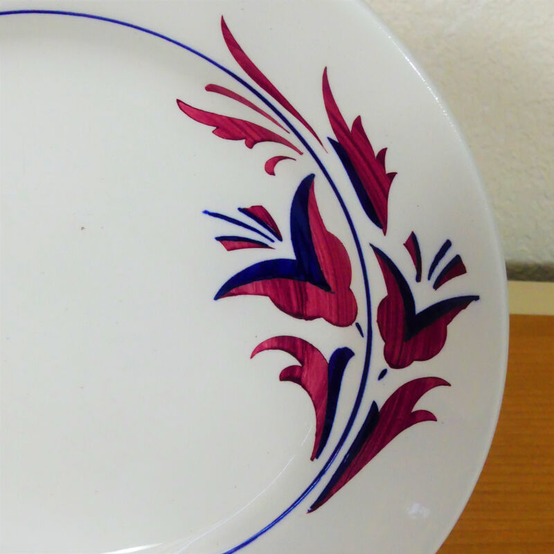 Seven flat plates model "Provence" Niderviller - Old plates Niderviller