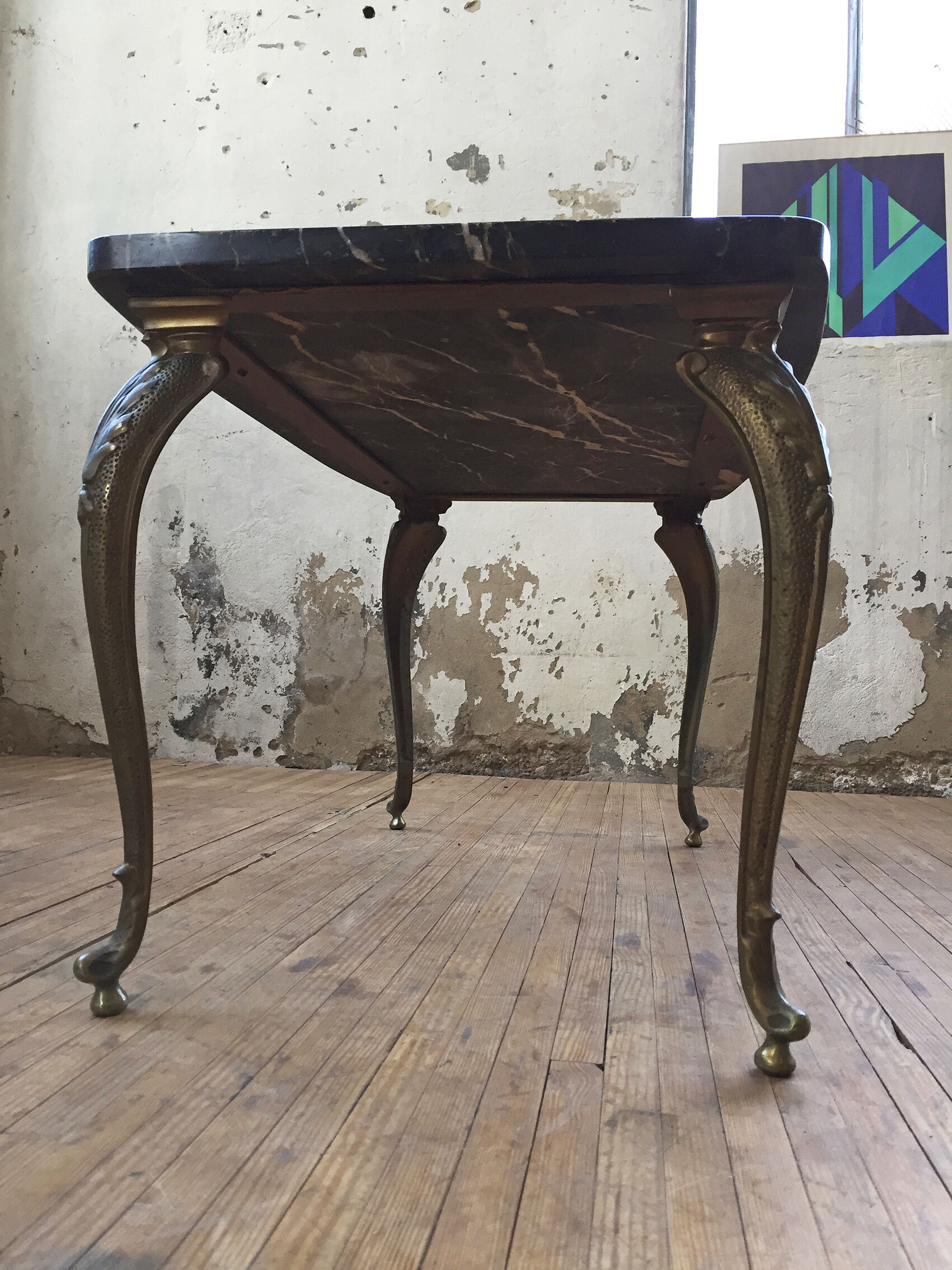 Bronze marble coffee table