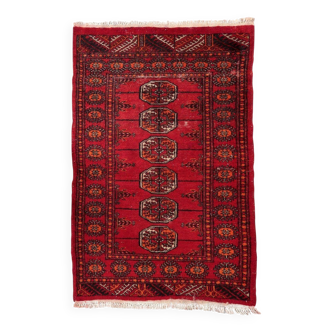 Vintage 1940s Uzbek Bukhara rug 82cm x 122cm - 1C1257