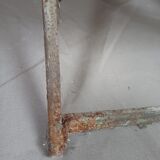 Old garden chair low folding metal fabrics 1900