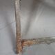 Chaise de jardin ancienne basse pliante métal tissus 1900