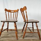 Set of 4 country style chairs, 80s