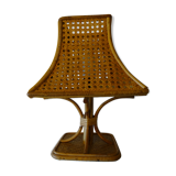 Vintage rattan and wicker lamp