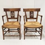 Pair of armchairs Landes 1900 vintage