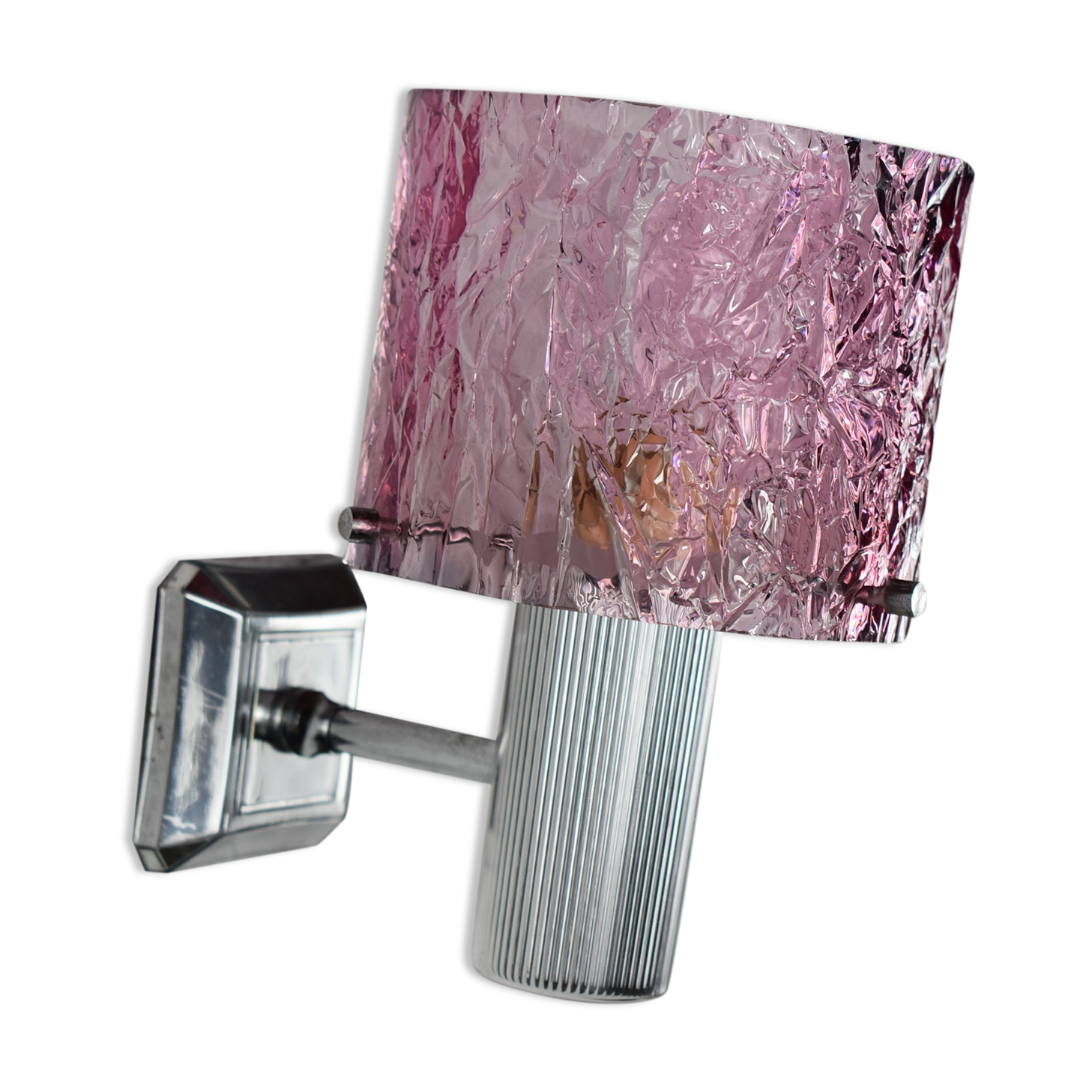Vintage plexi pink sconce