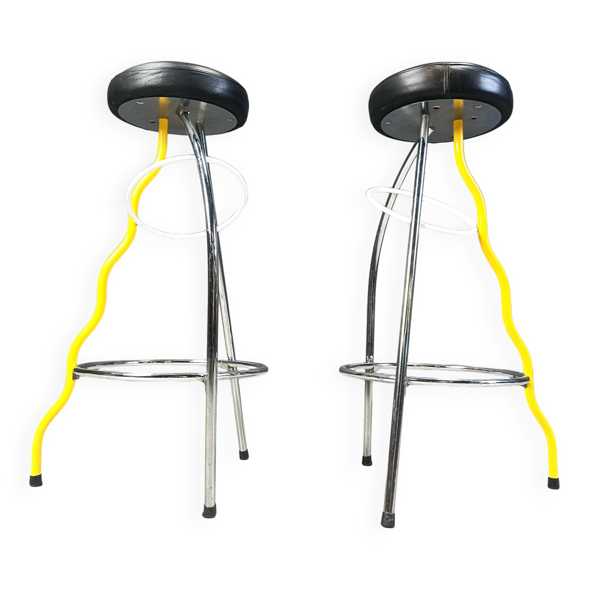Pair of Duplex stools by Javier Mariscal for BD 1980's Memphis