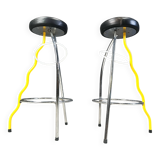 Pair of Duplex stools by Javier Mariscal for BD 1980's Memphis
