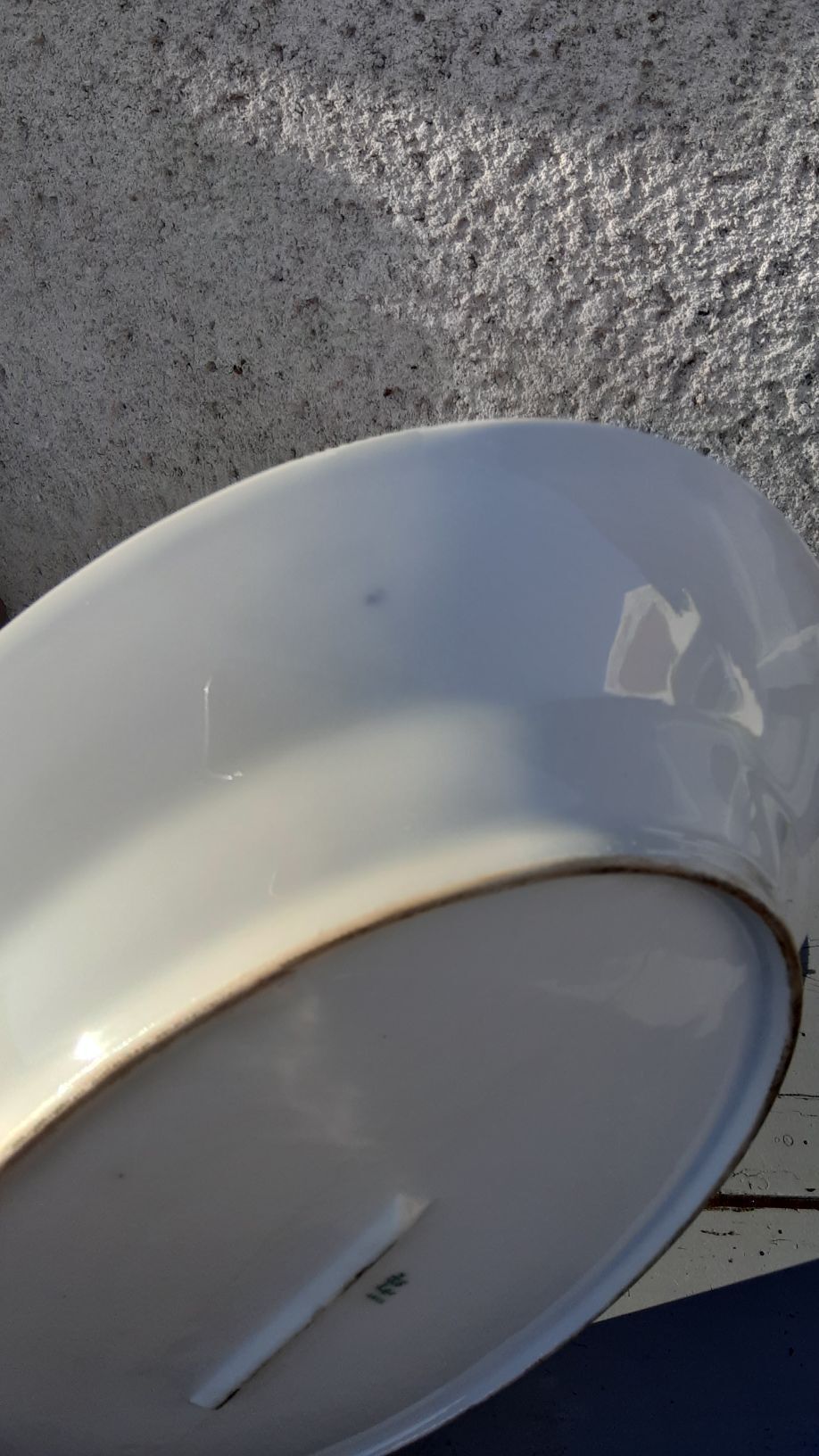 former oval white and gold Limoges porcelain dish