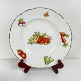 Set of 6 KG Lunéville "Le Potager" soup plates, 1950/70