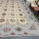 Very Large Aubusson Style Needlepoint Rug 360x470 cm Blue Floral Flatweave Wool