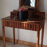 Retro cherry marble wood dressing table