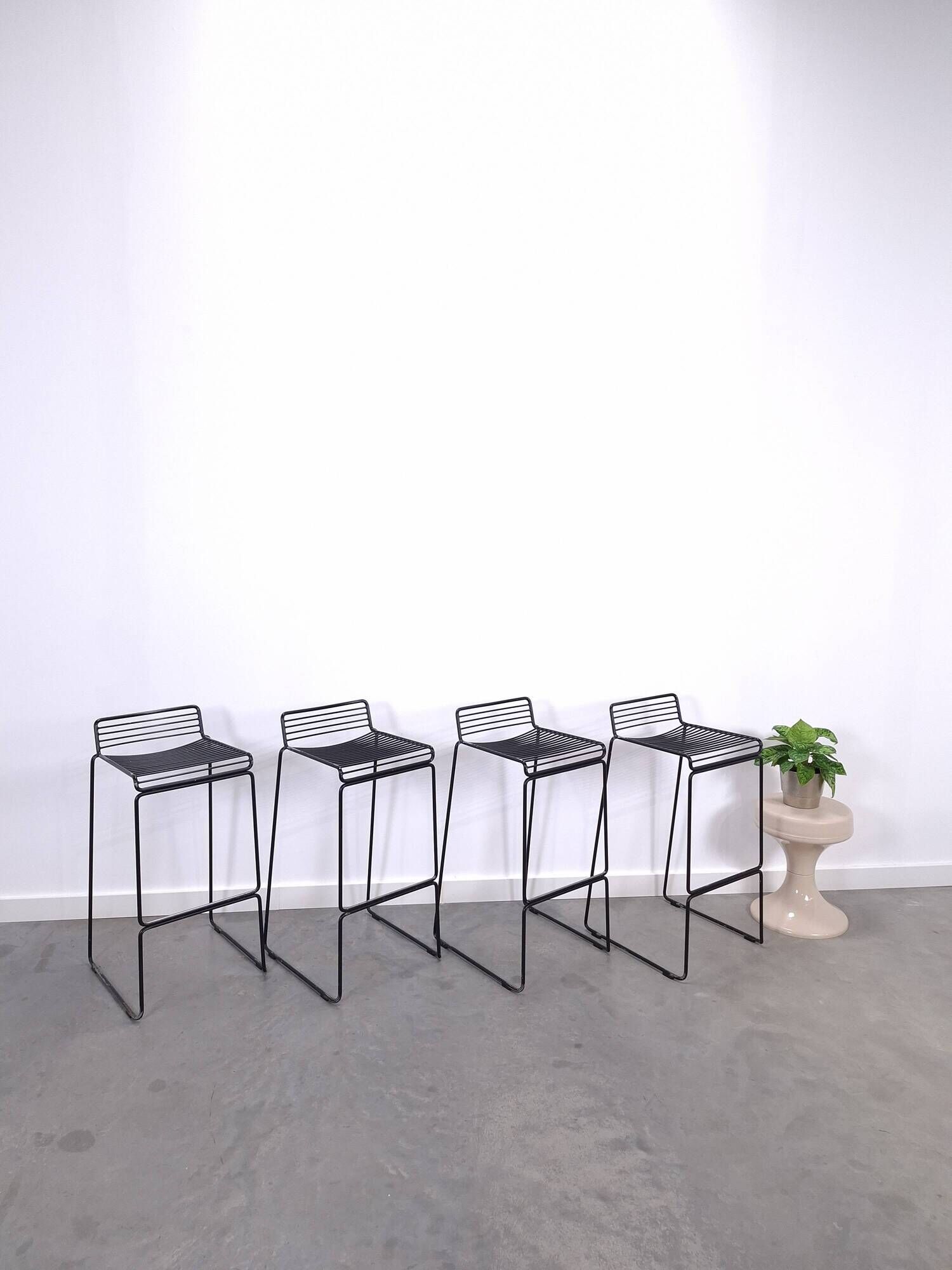 Set 4 x Zwarte HAY barkruk, Hee Welling
