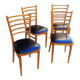 Lot of four antique chairs. Bistro. 1960.