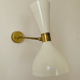 Pair of white Italian wall appliques