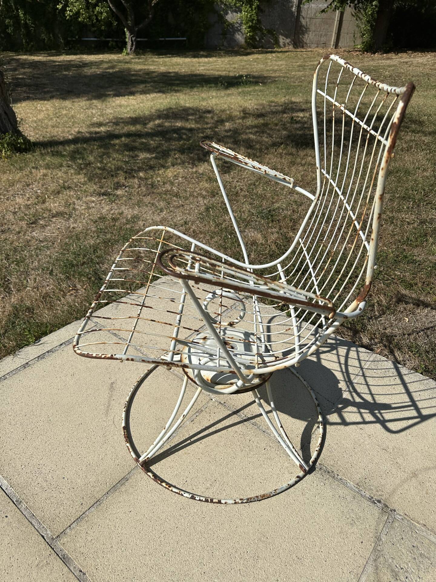 Fauteuil de jardin vintage Homecrest 1960 pivotant