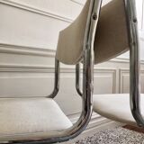 Set of restored vintage chairs with "Luge" feet