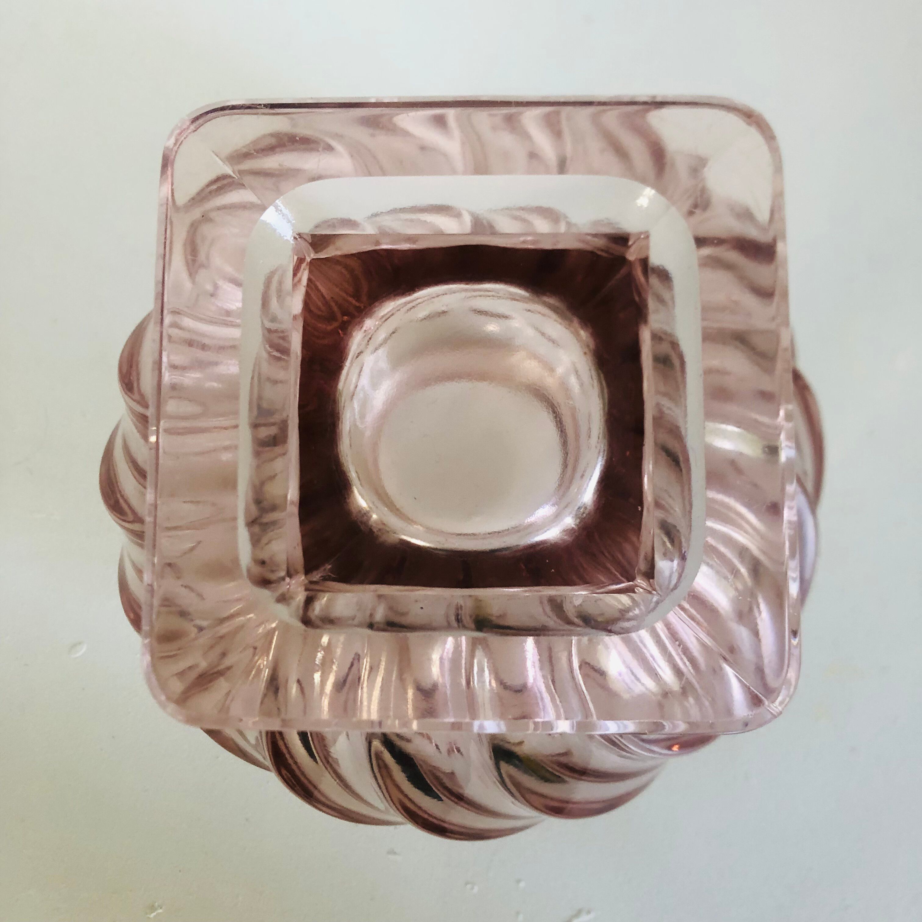 Art Deco glass vase Rosaline by Rudolf Schrötter for Inwald
