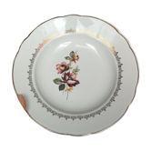 6 soup plates old crockery roses multi colour golden