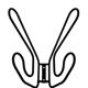 Vintage Ikea Frän Wire Metal Coat Racks / Wall Coat Rack