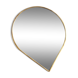 Handcrafted brass teardrop mirror