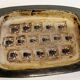 Square ashtray/stoneware bowl with sung glaze from royal copenhagen - designed by jørgen mogensen