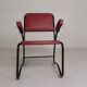 Set of 4 armchairs and a coffee table with tubular structure in Bauhaus style, 1950s.