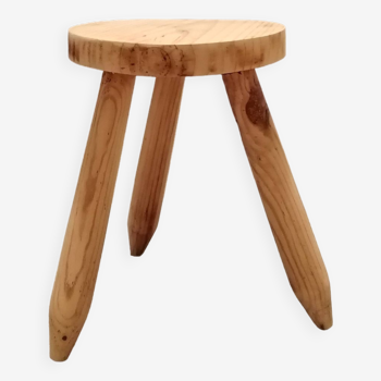 Tabouret de ferme tripode en bois