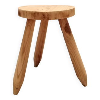 Tabouret de ferme tripode en bois